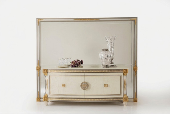 Buffet Sideboard Commode Miroir Véritable artisanat Baroque Rococo arredoclassic
