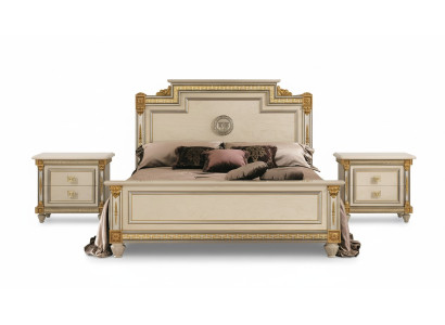 Meubles italiens Lit Lits Lit en bois Bois massif Lit double nouveau arredoclassic