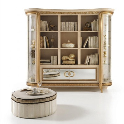 Bibliothèque de bureau Armoire classeur Mobilier de luxe Style Antique Armoire arredoclassic