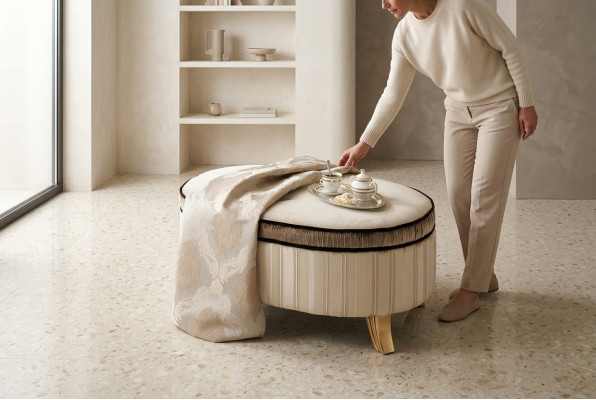 Conception Tabouret Rembourré Repose-pieds Ottomane Siège Chaise Pouf Rembourré Bancs