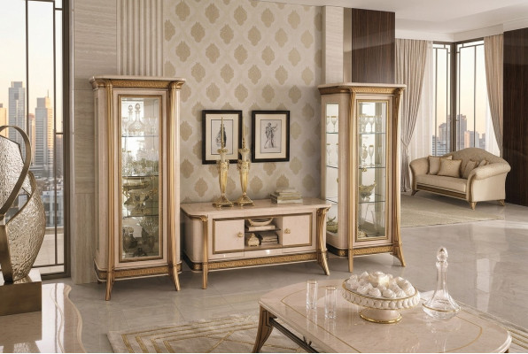 Étagères de design Buffet TV Sideboard Télévision Muré Low Board Armoire de luxe Commode Étagère