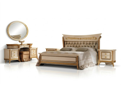 Lit 2x Table de chevet Design Classique r Chambre 3 pièces. Ensemble de lits de luxe Meubles