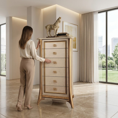 Conception Commode Armoire de luxe en bois Commodes Armoires Étagère Armoire En Hauteur Meubles