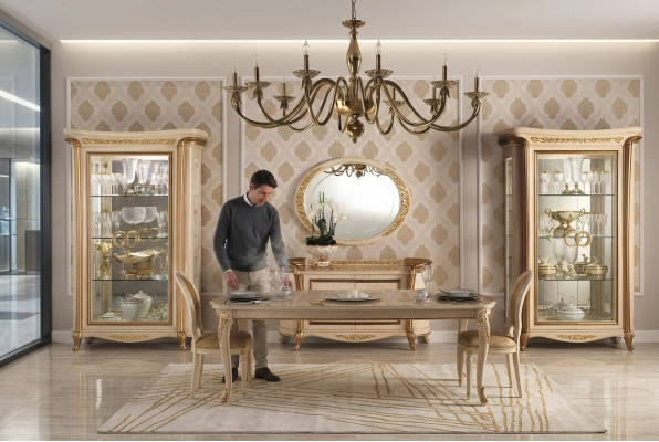 Miroir design Miroir mural Cadre en bois massif Miroir suspendu Meubles de luxe Baroque