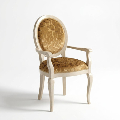 Conception de chaise Salle de séjour Salle à manger Bois Chaises Rembourrage Accoudoir arredoclassic