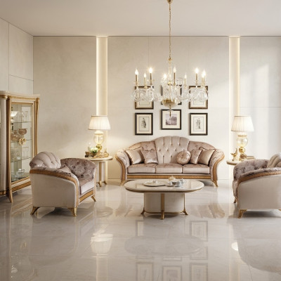Ensemble de canapé 3+2+1 places Canapé d'angle de vie Canapé Arredoclassic Suite Sofas