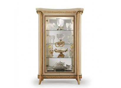 Vitrine Vitrines Armoire Vitrée Vitrine Salon Étagère Baroque Rococo Bois Massif