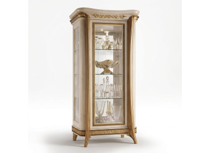 Vitrine de luxe Vitrine en verre Armoire de style classique Étagère de meubles ITALIE nouveau