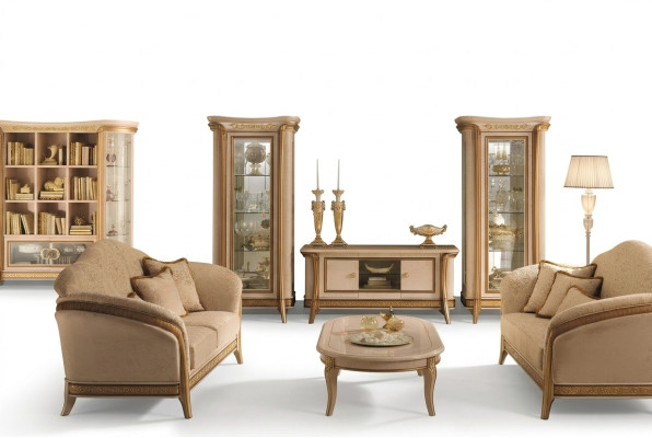 Design Meuble mural Buffet 2x Armoire Meuble télévision Buffet Ensemble de 3 pièces Vitrine