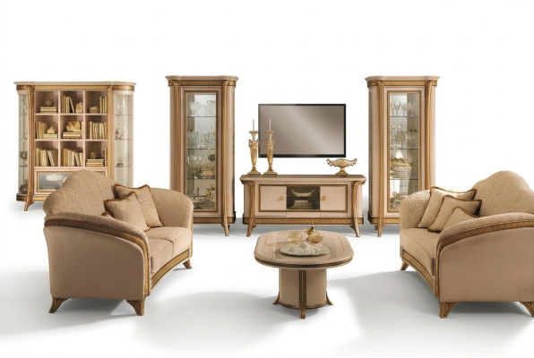 Meubles italiens Sofa Suite Groupe Siège Classique Ensembles 3+3 Places