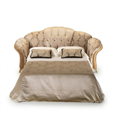 Canapé 3 places Canapé avec fonction lit Tissu Tissu Mobilier Rembourrage arredoclassic