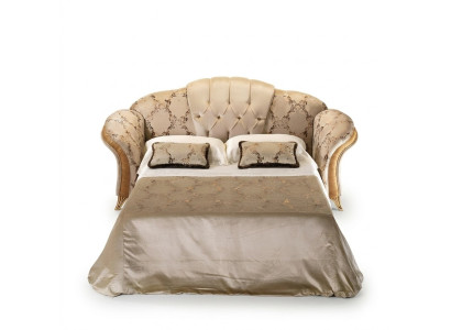 Canapé 3 places Canapé avec fonction lit Tissu Tissu Mobilier Rembourrage arredoclassic