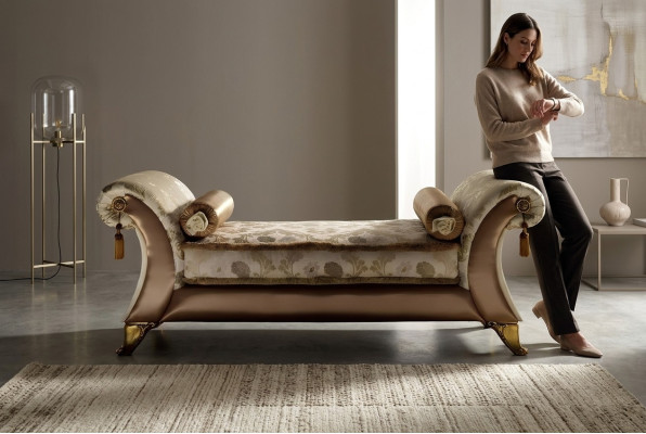 Chaise longue transatlantique canapé banquette canapé chaise revêtement de siège salon club arredoclassic