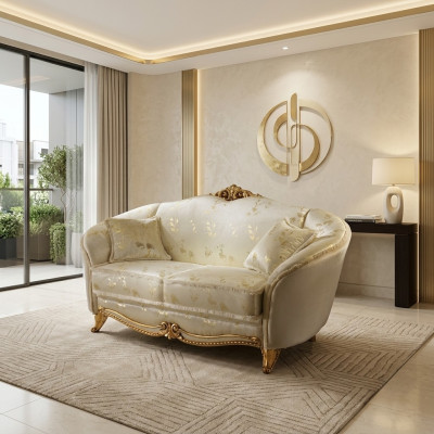 Canapé 2 places Canapé de designer de luxe nouveau Canapé de luxe Canapé rembourré de luxe Deux places Meubles