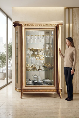 Mobilier de design en bois Style classique Baroque Vitrine Meuble italien Buffet