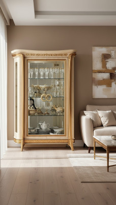 Mobilier de design en bois Style classique Baroque Vitrine Meuble italien Buffet
