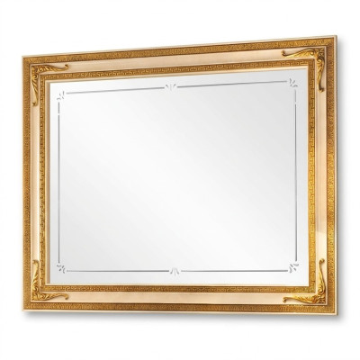 Classique miroir mural en cadre de bois meuble miroir Or 170x110 cadre en bois mural