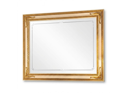 Classique miroir mural en cadre de bois meuble miroir Or 170x110 cadre en bois mural
