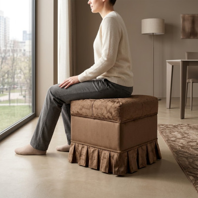 Tabouret de design Tabouret Luxe Pouf Repose-pieds Mobilier Tabouret Rembourrage arredoclassic