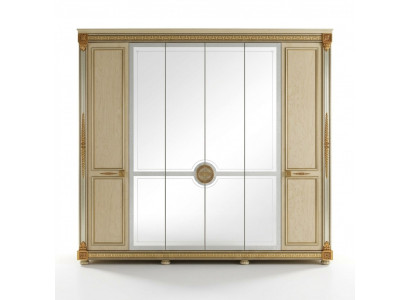 Armoire à armoires classiques Unité murale Armoire 6 portes Bois nouveau Mobilier