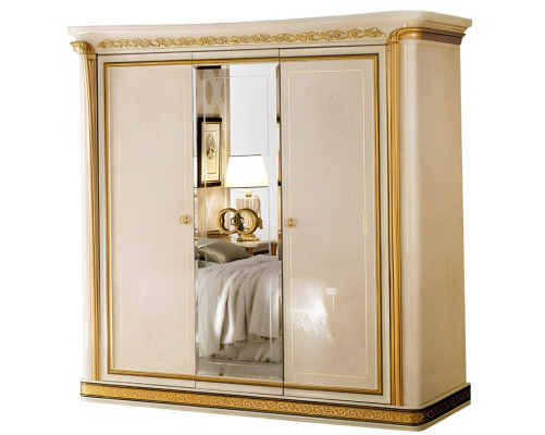 Garde-robe Chambre Armoire en Bois Armoire 3 Portes Placards Luxe arredoclassic