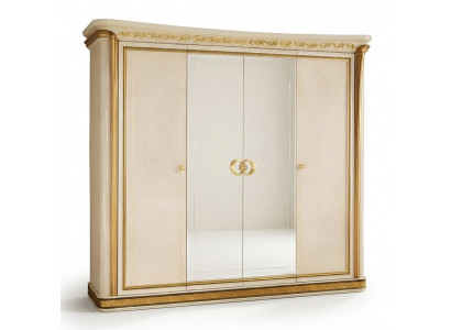 Armoire à vêtements de designer Arredoclassic à finition brillante Meubles de chambre à coucher.