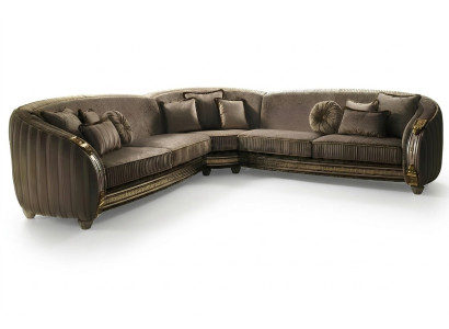 Canapé d'angle en cuir en forme de L Canapé Canapé living Suite Canapé design en coin arredoclassic