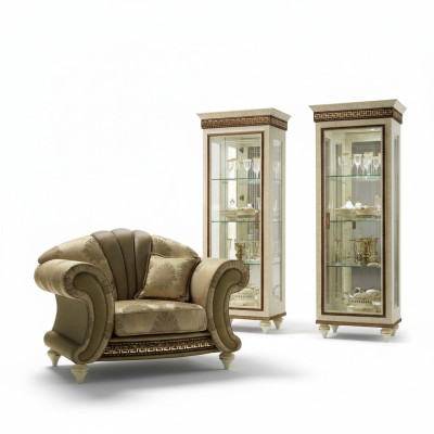 Fauteuil design en textile de luxe pour la télévision Canapé 1 place Canapé relax rembourré Lounge nouveau