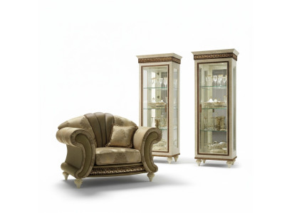 Fauteuil design en textile de luxe pour la télévision Canapé 1 place Canapé relax rembourré Lounge nouveau