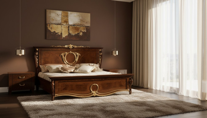 Meubles de chambre italiens, lits rembourrés, lit double, lits de design de luxe, nouveau mariage
