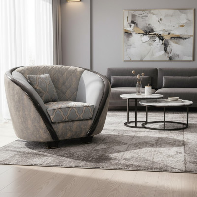 Fauteuil design, canapé en tissu, canapé, rembourrage, canapés, fauteuil, télévision, 1 place, arredoclassic.