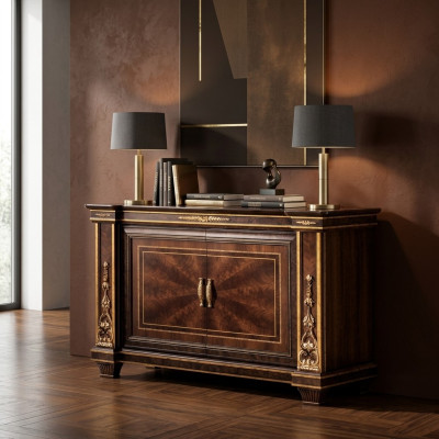 Designer Commode Buffet Commodes Étagère Bois Armoire Armoires Bois Nouveau Buffet
