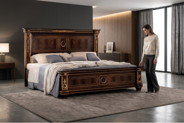 Chambre Hôtel Lits Lits Doubles Design Bois 180x200cm Meubles arredoclassic