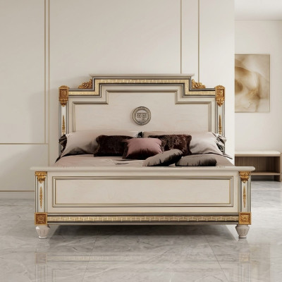 Chambre de luxe Lit Rembourrage Design Lits doubles de luxe King Size Lit d'hôtel