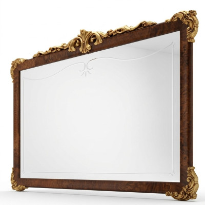 Miroir mural avec cadre en bois Design de cadre de miroir Baroque Rococo Mobilier de salon nouveau