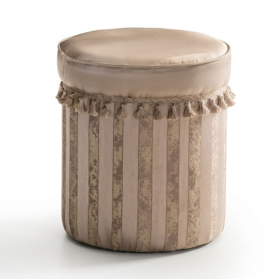 Tabouret de design Repose-pieds revêtement design Ottoman Tabouret Siège Textile Chaise longue Pouf