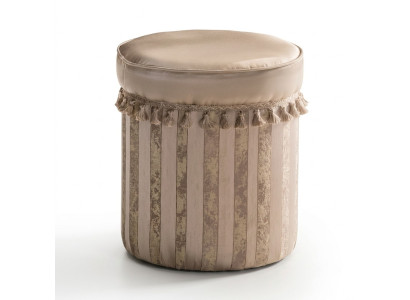 Tabouret de design Repose-pieds revêtement design Ottoman Tabouret Siège Textile Chaise longue Pouf