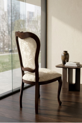 Chaise de designer Fauteuil de luxe Chaises rembourrées 1x Fauteuil Salon Salle à manger Textile