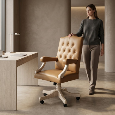 Chaise de bureau de luxe Chaises rembourrées Chaises de designer Mobilier de bureau Chef de bureau Pivotante