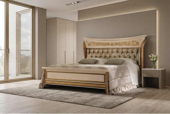 Lit Lit rembourré Lits Rembourrage Designer Hôtel Double 180x200 arredoclassic