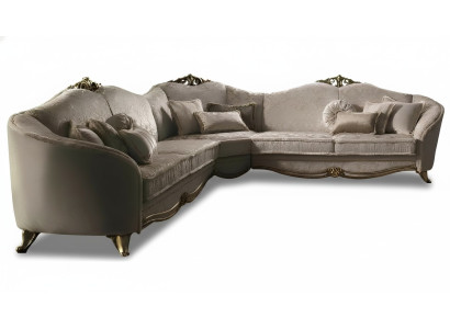 Canapé d'angle Salon paysage Canapé Sofa L-forme Tapisserie Canapés Textile arredoclassic
