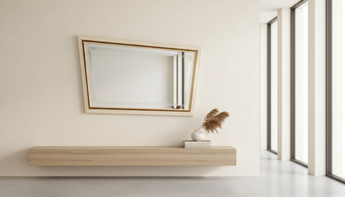 Miroir classique de luxe Console Chambre Style Moderne Miroir Mural en Verre