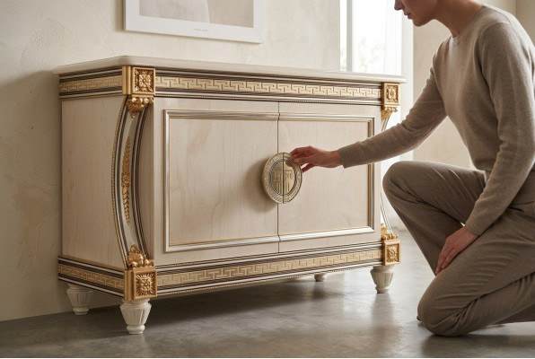 Commode Buffet Bois Armoire Buffet Design italien Mobilier de luxe Nouveau