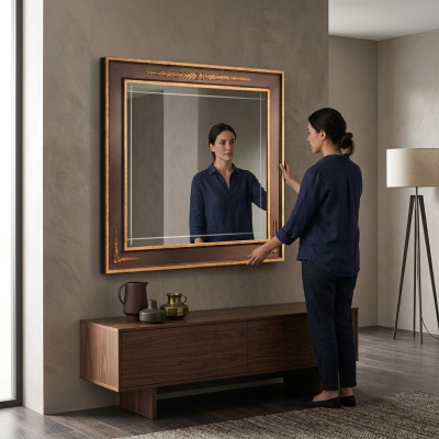 Miroir classique de designer Miroir mural Miroir rectangulaire Modèle arredoclassic