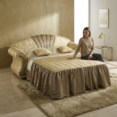 Canapé 2 places Canapé Design Rembourrage Classique Tissu Textile Fonction lit Canapés