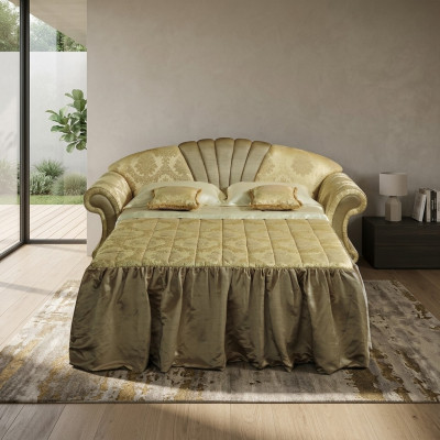 Canapé 2 places Canapé Design Rembourrage Classique Tissu Textile Fonction lit Canapés