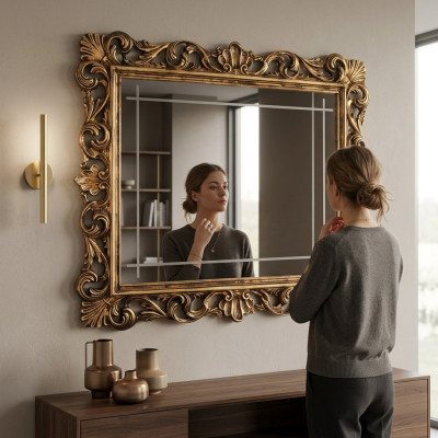 Miroir de design classique, Meuble mural en verre de miroir italien arredoclassic nouveau