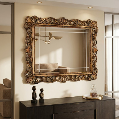 Miroir de design classique, Meuble mural en verre de miroir italien arredoclassic nouveau