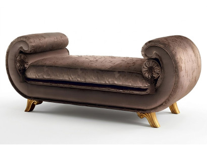 Salle de séjour Salon Mobilier Design Classique Canapé Marron Textile Chaise Longue neuf