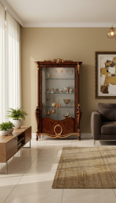 Vitrine de luxe Mobilier Salon Armoire Vitrines en verre Armoires de designer Commodes